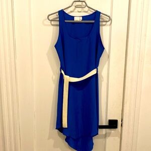 SIMONS - classy blue dress with satin ribbon. Worn once